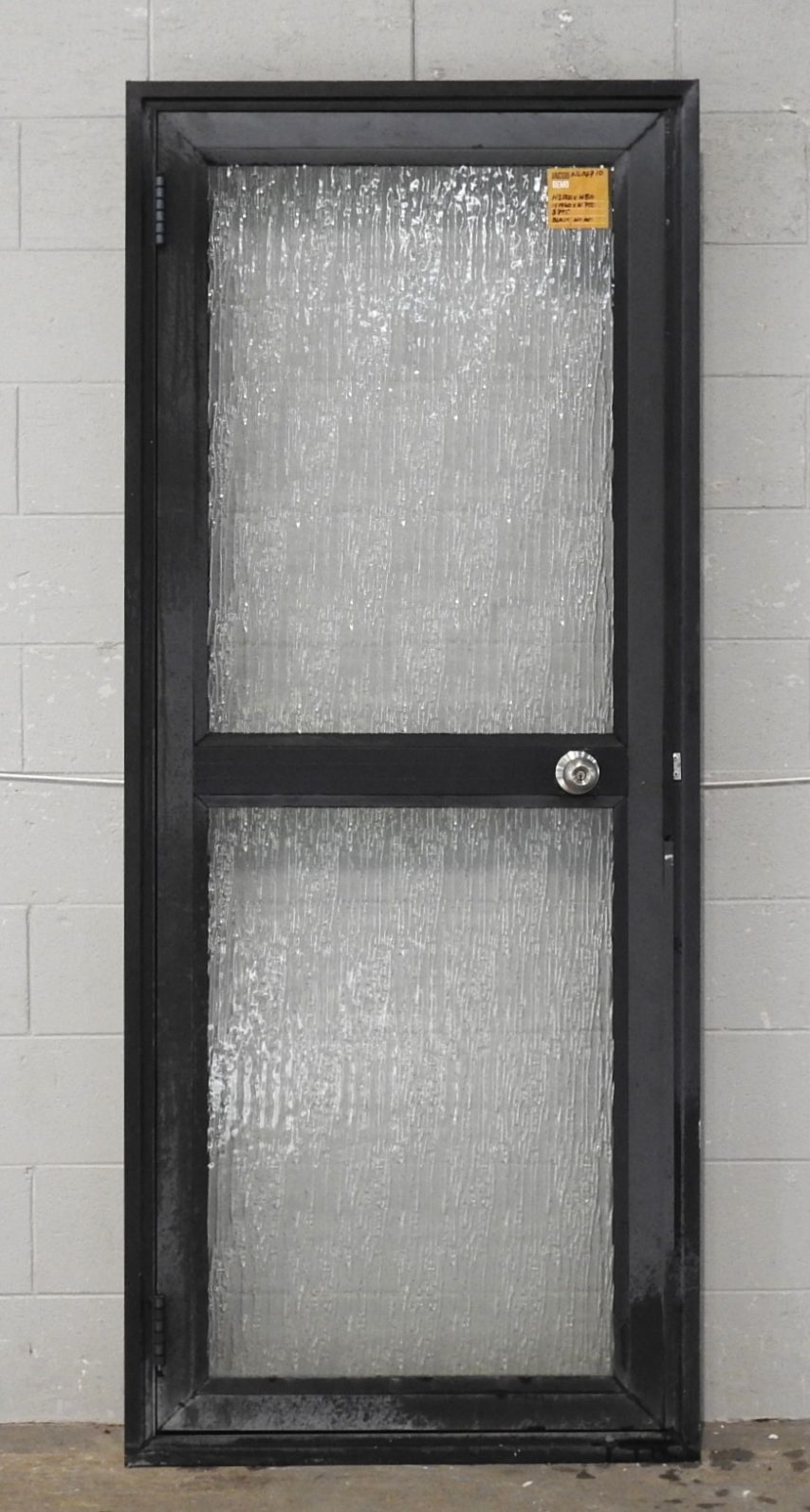 Black Aluminium Door - Opens out From Right