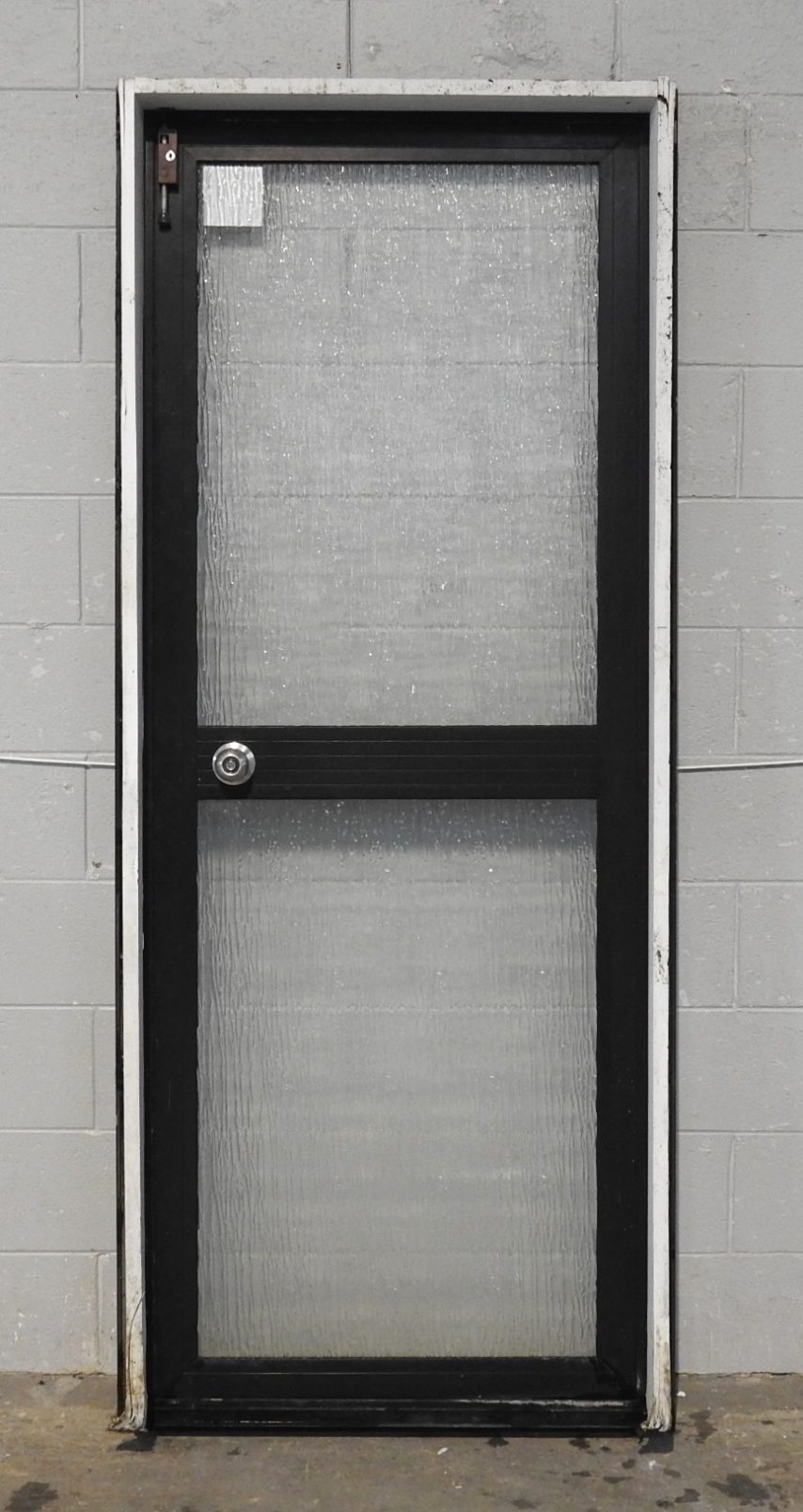 Black Aluminium Door - Opens out From Right