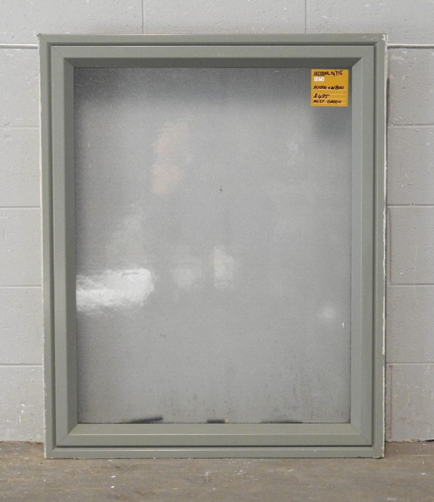 Mist Green Aluminium Awning Window With Obscure Glass