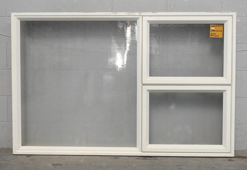 Off White Aluminium Double Awning Window