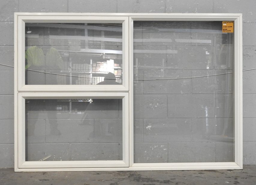 Off White Aluminium Double Awning Window