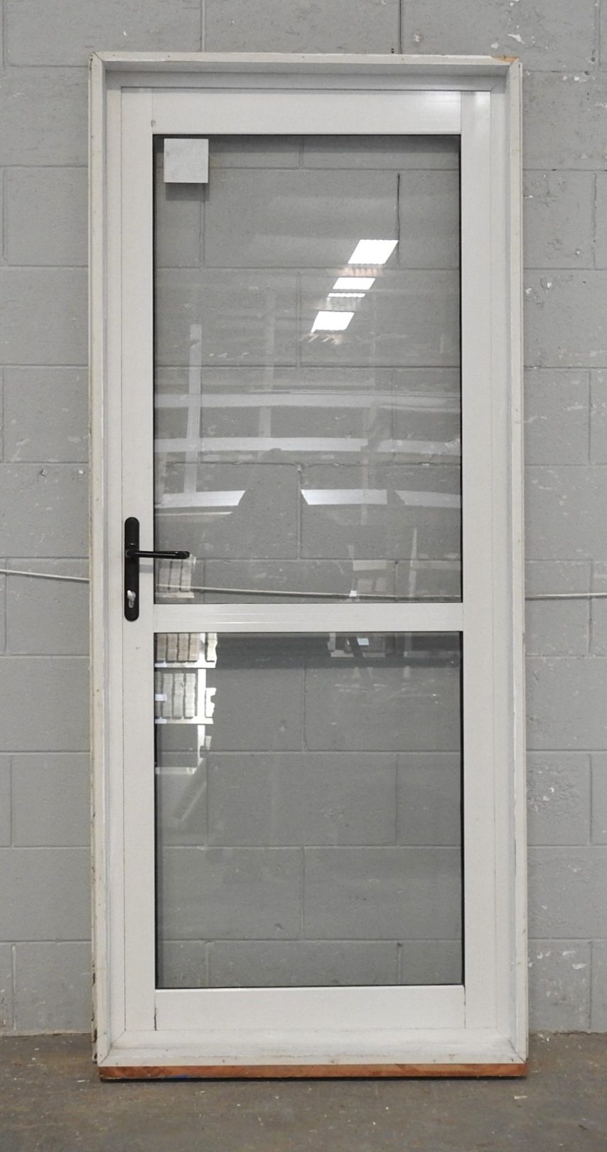 Off White Aluminium Door - Opens Out From Right