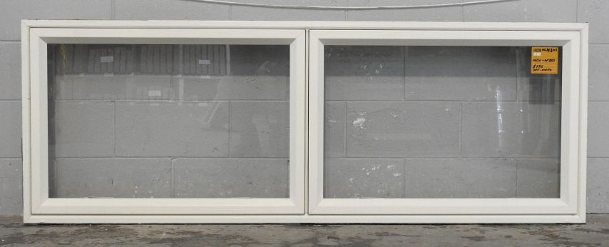 Off White Aluminium Double Awning Landscape Window