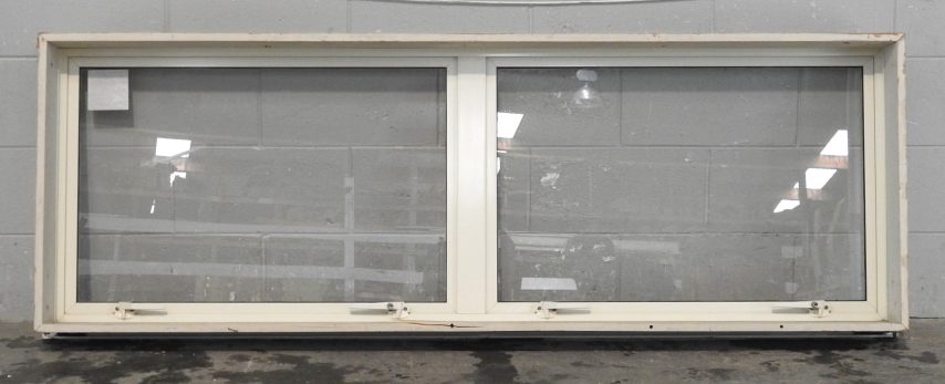 Off White Aluminium Double Awning Landscape Window