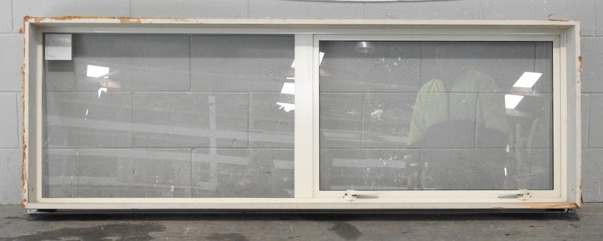 Off White Aluminium Single Awning Landscape Window