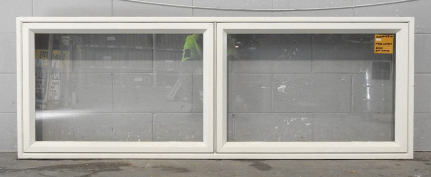 Off White Aluminium Double Awning Landscape Window