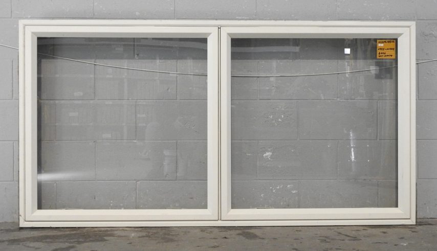 Off White Aluminium Double Awning Window