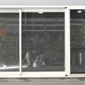 Off White Aluminium Stacker Sliding Window
