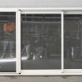 Off White Aluminium Stacker Sliding Window