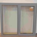 Sandstone grey double glazed aluminium awning window