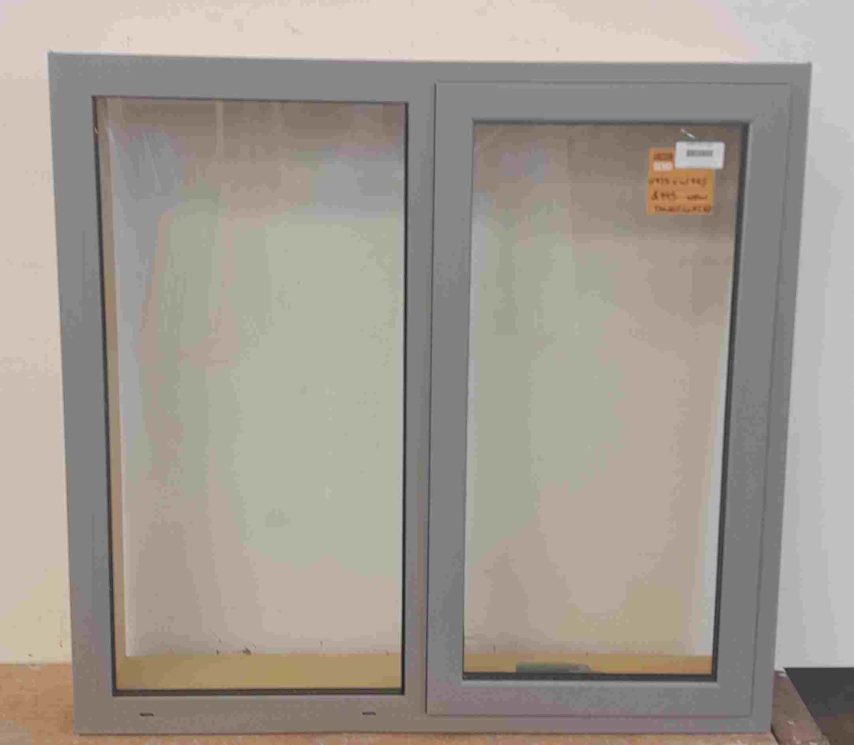 Sandstone grey double glazed aluminium awning window