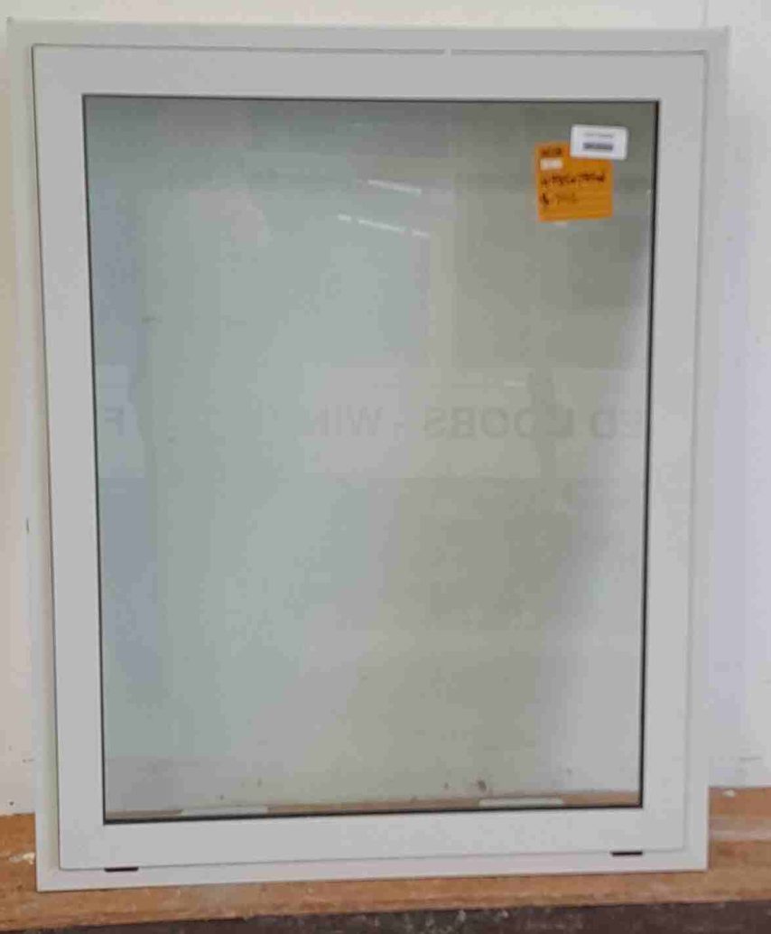 Off White aluminium double glazed single awning window