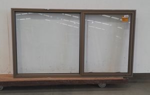 Light bronze aluminium single awning window