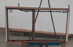 Light bronze aluminium single awning window