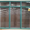 Forest green aluminium Twin awning window