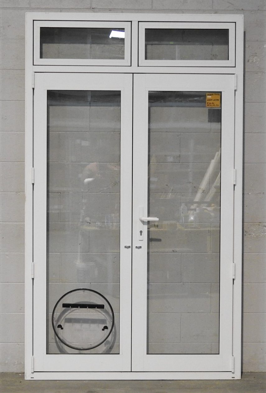 White Aluminium French Doors - Double Glazed