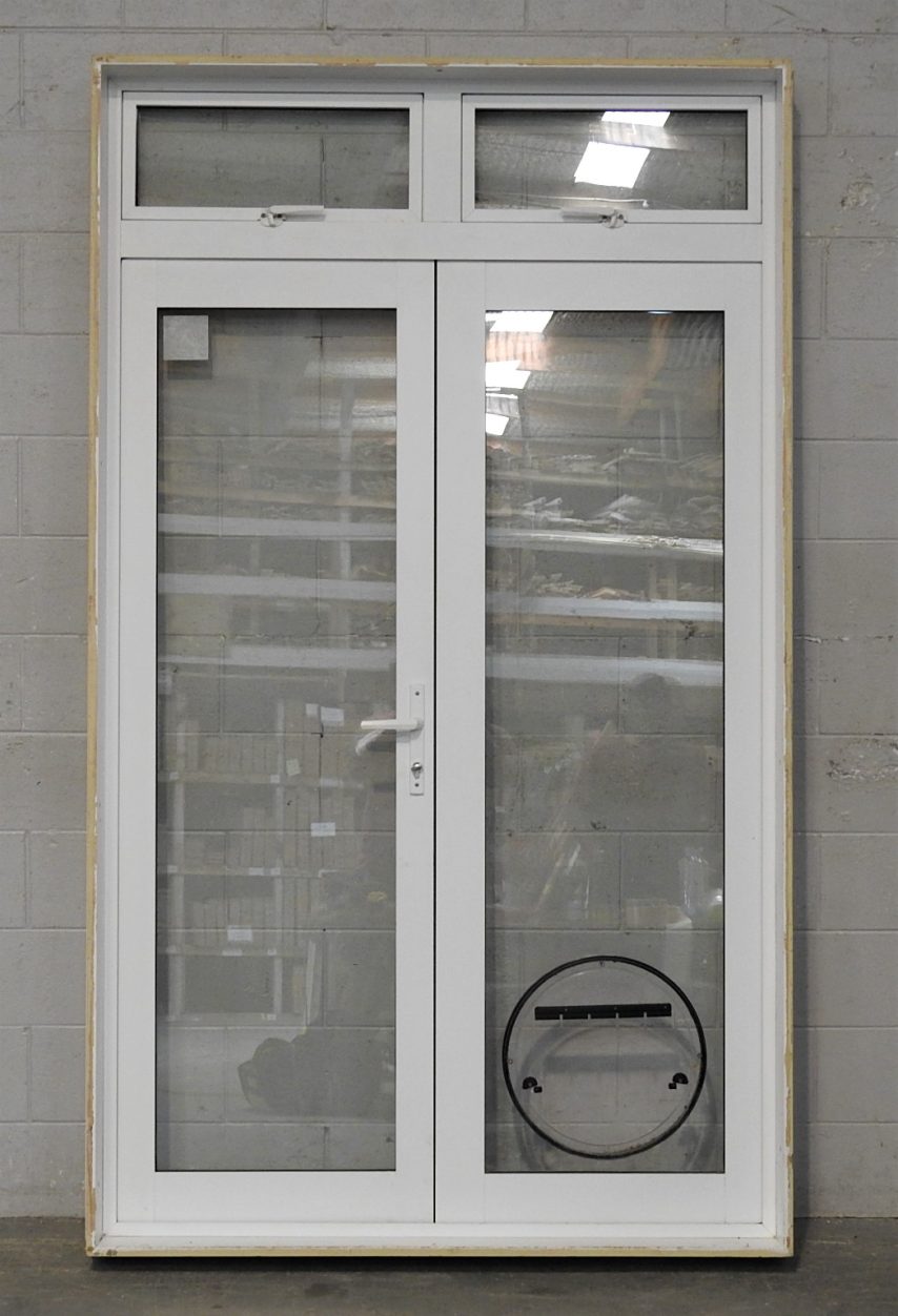 White Aluminium French Doors - Double Glazed