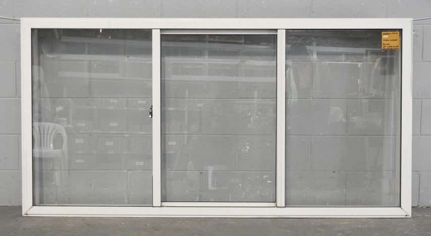 Off White Aluminium Middle Sliding Landscape Window