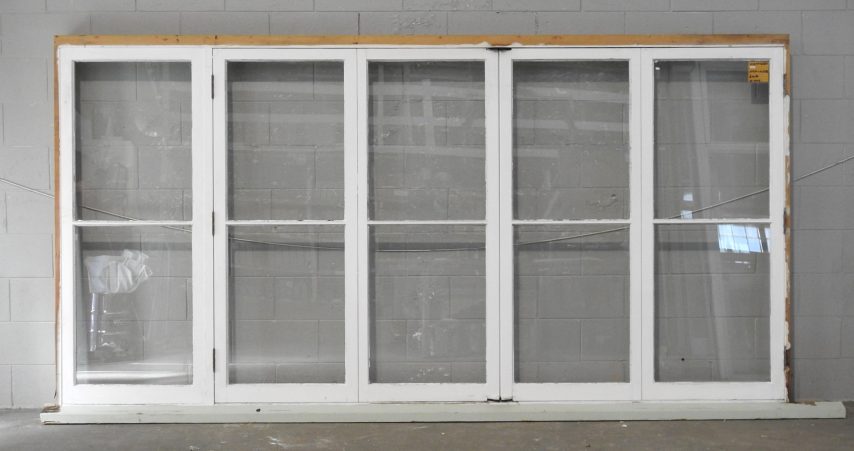 Large Wooden Bi-Fold Window With 2 Light Sashes