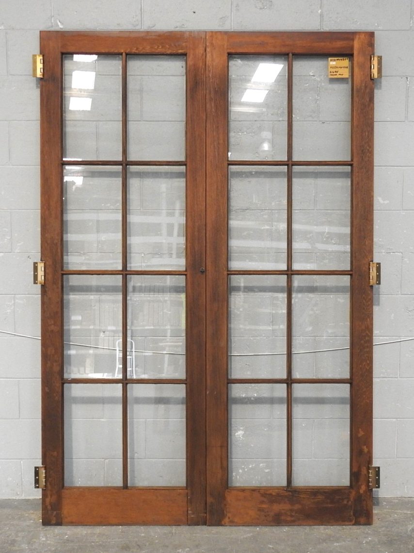 Wooden (Cedar) French 8-Light Doors - Unhung