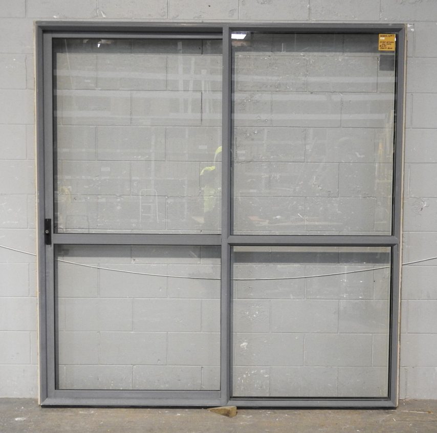 Denim Blue Aluminium Sliding Door - Opens Left To Right