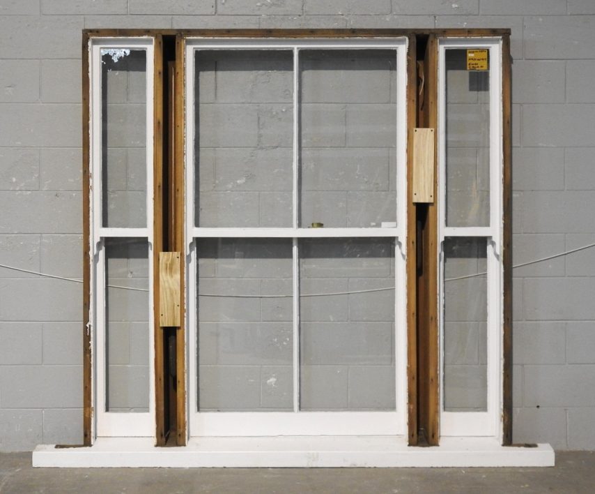 Wooden Villa Double-Hung Window With Sidelights