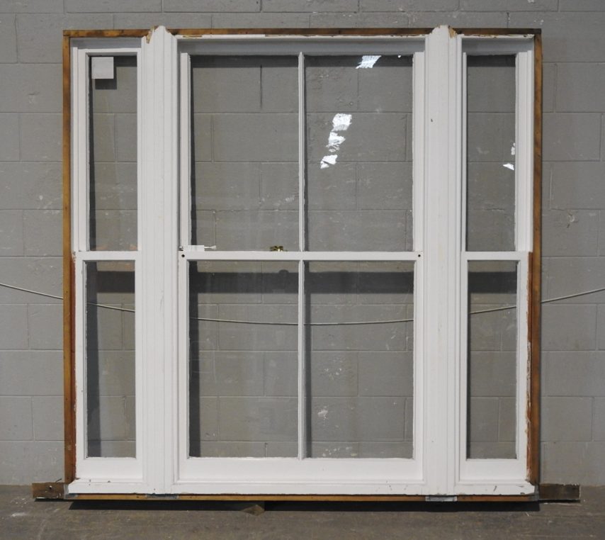 Wooden Villa Double-Hung Window With Sidelights