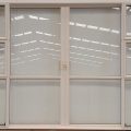 Off white aluminium two sliding door