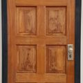 Wooden entrance way door Aluminum frame