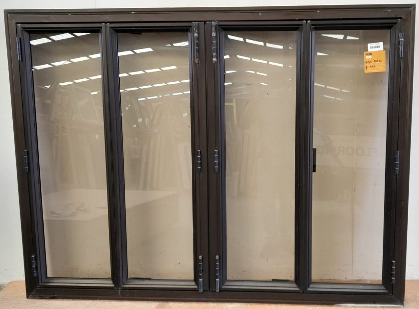 Bronze aluminium bi fold window