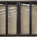 Bronze aluminium bi fold window