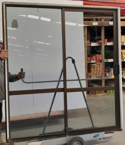 Bronze aluminium sliding door