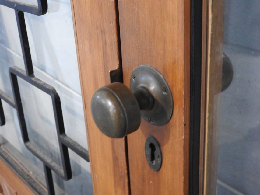 Wooden Internal French Doors Hung in Frame