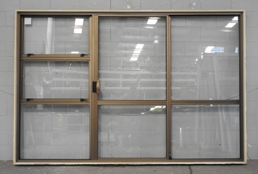 Light Bronze Aluminium Middle Sliding Door