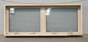 Almond Aluminium Double Awning Window - DG