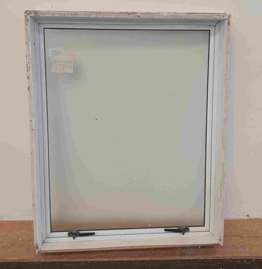 White aluminium single awning window