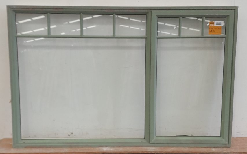 Mist green aluminium single awning Window