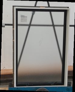 Black aluminium single awning Window