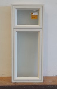 Cream aluminium twin awning window