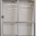 Silver aluminium sliding door