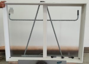 White aluminium awning window