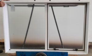 White aluminium awning window