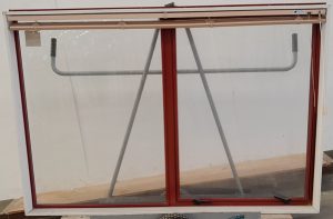Pioneer red aluminium awning window