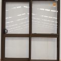 Brown aluminium sliding door