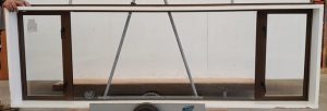 Bronze aluminium awning window