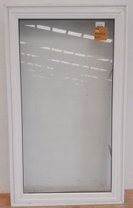White aluminium casement window