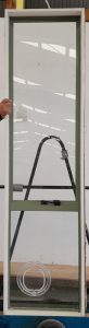 Mint green aluminium awning window