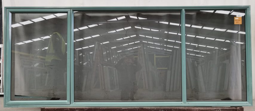 Teal aluminium simgle awning window
