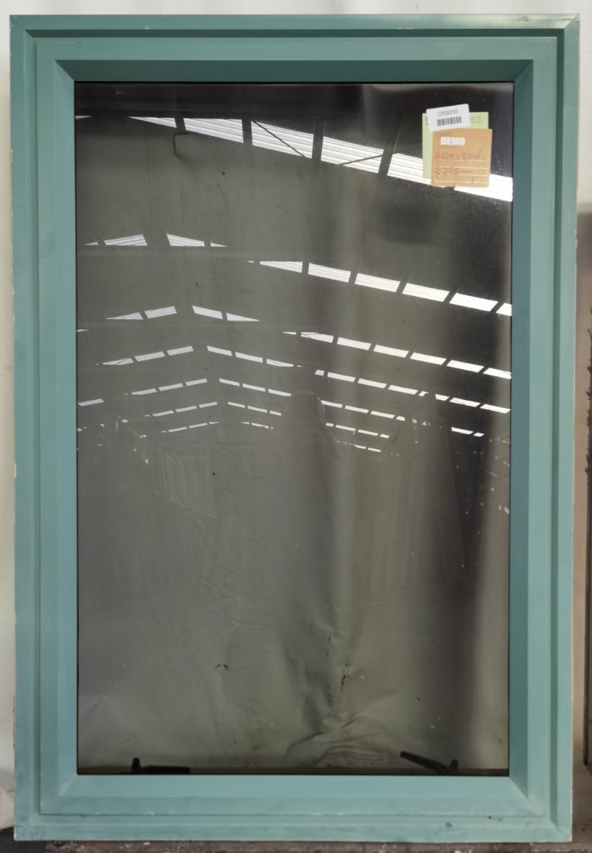 Teal aluminium single awning window