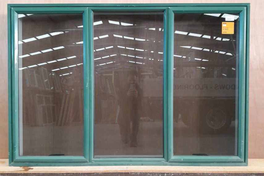 Forest green aluminium Twin awning window